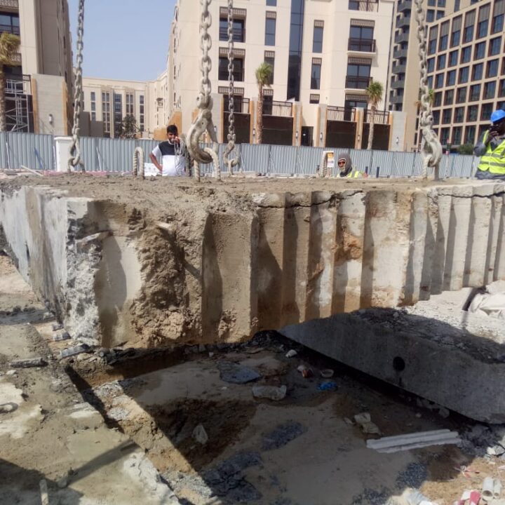 Core cutting at Shindagha bridge, UAE